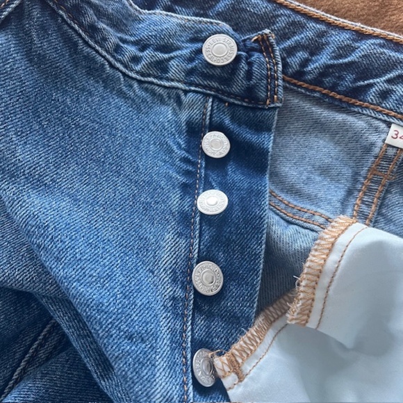 Levis Denim Pencil Skirt with Side Slit - Picture 7 of 11